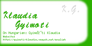 klaudia gyimoti business card